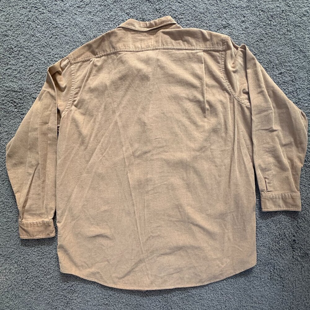L.L.Bean Classic Fit Corduroy Shirt Men's XL Tall in Camel Color-Very Good Cond. - Picture 7 of 13